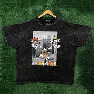 Animaniacs Acid Wash Grey T-Shirt, Size XL